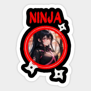 Ninja Target Love Cute Anime Girl Sticker